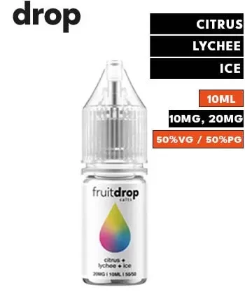 Citrus + Lychee + Ice Nic Salt Fruit Drop 10ml - 20mg / 10ml