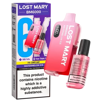 Watermelon Ice Lost Mary BM6000 Big Puff – 6000 Puffs (5 or 10 Packs)