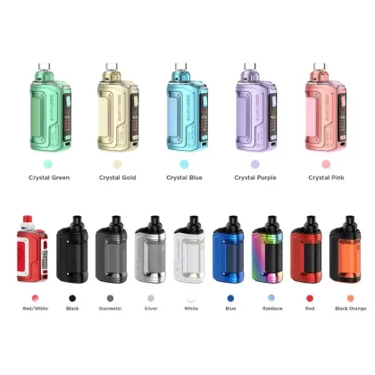 Geekvape H45 (Aegis Hero 2) Pod Mod Kit 1400mah - Color#Red/White>SILVER>BLACK>RED>GUNMETAL>RAINBOW>WHITE>Crystal Gold>Crystal Purple>Crystal Pink>Crystal Blue>Crystal Green>Mint Green>Grayi