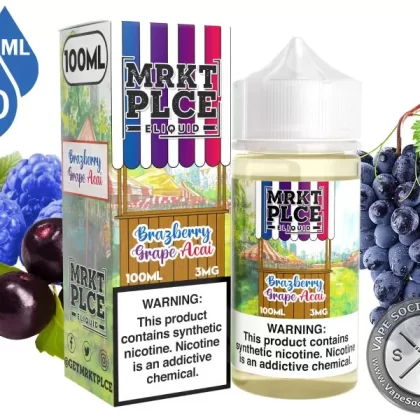 Brazberry Grape Acai by MRKT PLCE 100ml - Vape Product, Vape Product