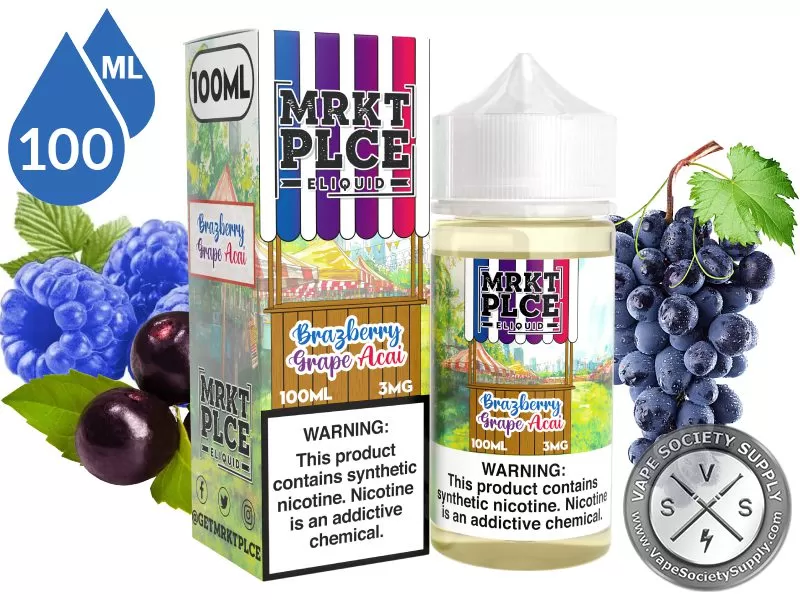 Brazberry Grape Acai by MRKT PLCE 100ml - Vape Product, Vape Product