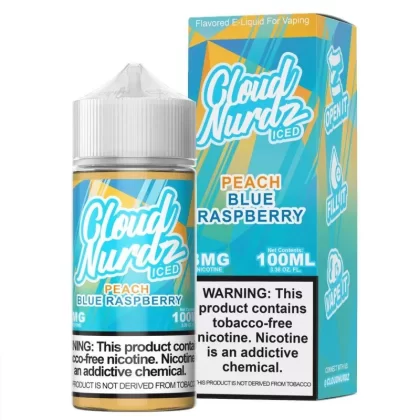 Peach Blue Razz Iced by Cloud Nurdz TFN 100mL - 12MG