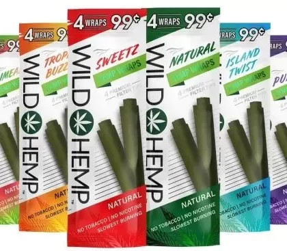 WILD HEMP DISPOSABLE HEMP / HOOKAH WRAPS MIX COLOR
