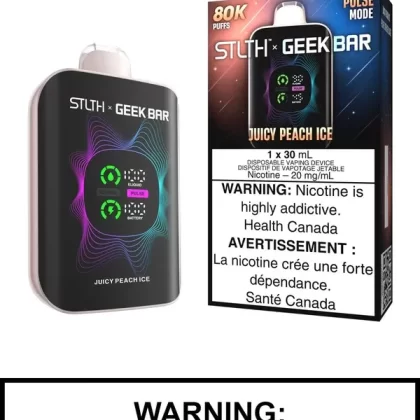 Juicy Peach Ice STLTH x Geek Bar 80K Disposable Vape