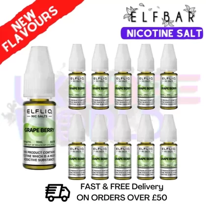Grape Berry ElfLiq Nic Salt BOX OF 10 – ONLY £14.99