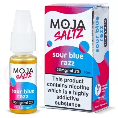 Sour Blue Razz E-Liquid by Moja Saltz
