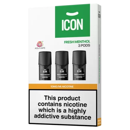 ICON Vape Fresh Menthol Pods (Pack of 3) - 10mg - Vape Product (90694B)