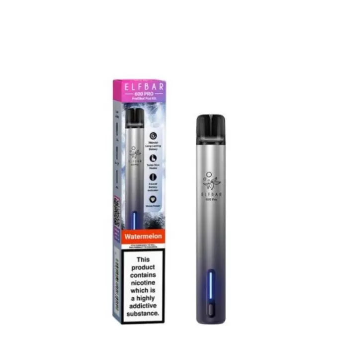 Elf Bar Pro 600 Prefilled Pod Vape Kit - Aurora Gold (Strawberry Raspberry Cherry) - Image 2
