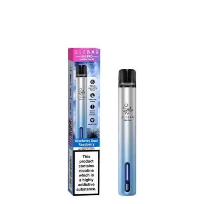 Elf Bar Pro 600 Prefilled Pod Vape Kit - Aurora Gold (Strawberry Raspberry Cherry) - Image 3
