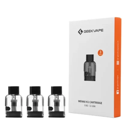 GeekVape Wenax K1 Cartridge - RESISTANCE#0.8 ohm 12-16w>1.0 ohm 12-14w>1.2 ohm 10-12w