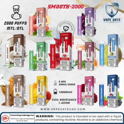 Smooth 2000 Disposable (30MG - 2000 MTL & DTL Puffs) - Subzero Mint