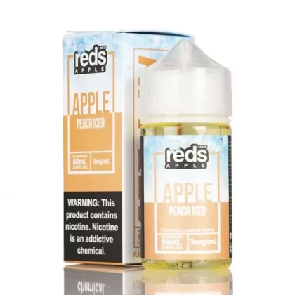 ICED PEACH – RED’S APPLE E-JUICE – 7 DAZE – 60ML ( 0MG – 3MG – 6MG – 12MG ) - Vapebar Pk