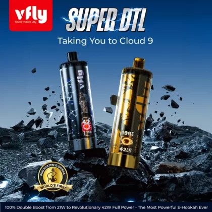 VFLY Super DTL Hookah 40K Disposable E-Hookah KIT - 40000 Puffs - Watermelone Ice