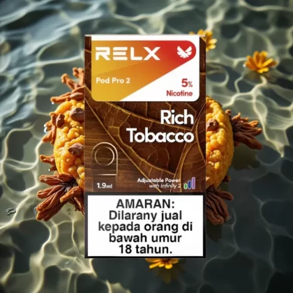 RELX Pod Pro 2 Rich Tobacco Vape Device – 5% Nicotine, 1.9ml Capacity, 600 Puffs, 3 Voltage Modes - Bangvapeaustralia