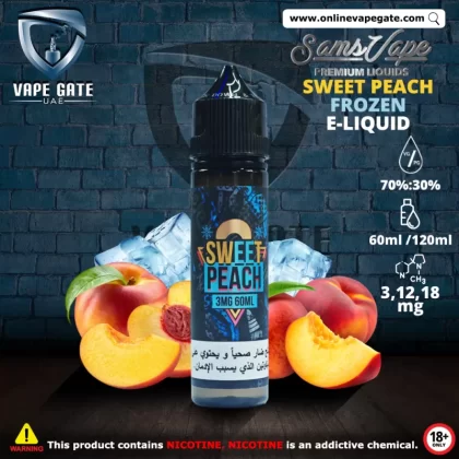 Frozen Sweet Peach E-Liquid - Sam Vapes - 3 mg / 120 ml