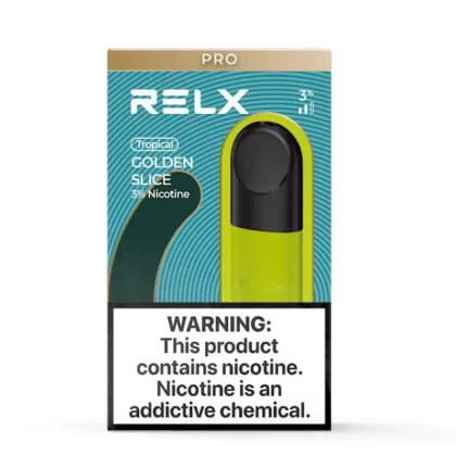 RELX Pod Pro – Golden Slice (Mango ICE) – 3% Nicotine - Vapebazaar Pk