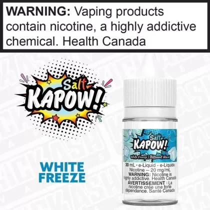 White Freeze by Kapow Salt - Strength#12 mg/mL 30mL ONTARIO EXCISE STAMP>20mg/mL 30mL ONTARIO EXCISE STAMP