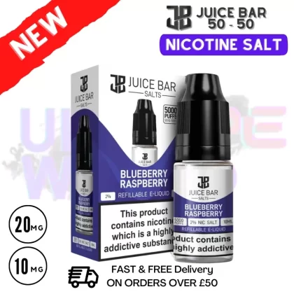 Blueberry Raspberry Juice Bar Nic Salt 10ML eLiquid Only £1.99