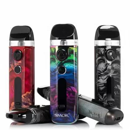 Smok Novo 5 Pod System - Silver Red Cobra, Brown Leatther