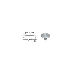 Low profile flat FIB pin mount with short pin (6mm) for ZEISS/LEO systems