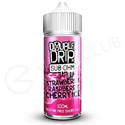Strawberry Raspberry Cherry Ice Shortfill E-Liquid by Double Drip 100ml