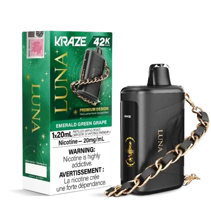 Kraze Luna 42K Emerald Green Grape Disposable Vape