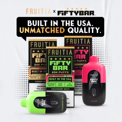 FRUTIA x FIFTY BAR 20K Puff Disposable Device - 20000 Puffs - Bonker Berries