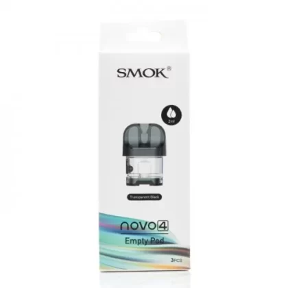 SMOK Novo 4 Pods - 3 Pack; 2ml Novo 4; Black, Transparent (E6360A)