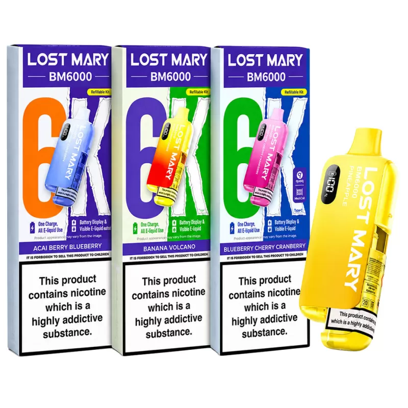 Lost Mary BM6000 Prefilled Vape KIT 0mg - Cherry Ice