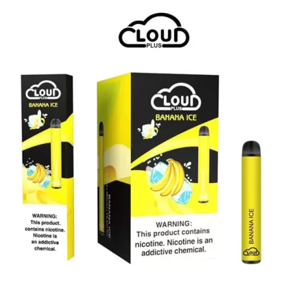 Cloud Bar Plus 600+ Puffs Disposable Vape Long Lasting & Convenient (Banana Ice)