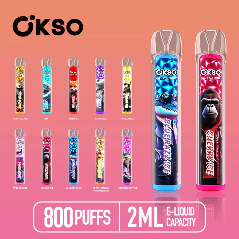 OKSO Crystal Bar 800 Disposable Vape - Vapeq10