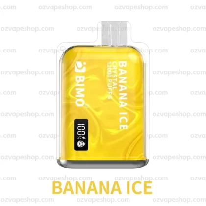 BIMO Crystal 12k Puffs- Banana Ice - Ozvapeone (975A83)
