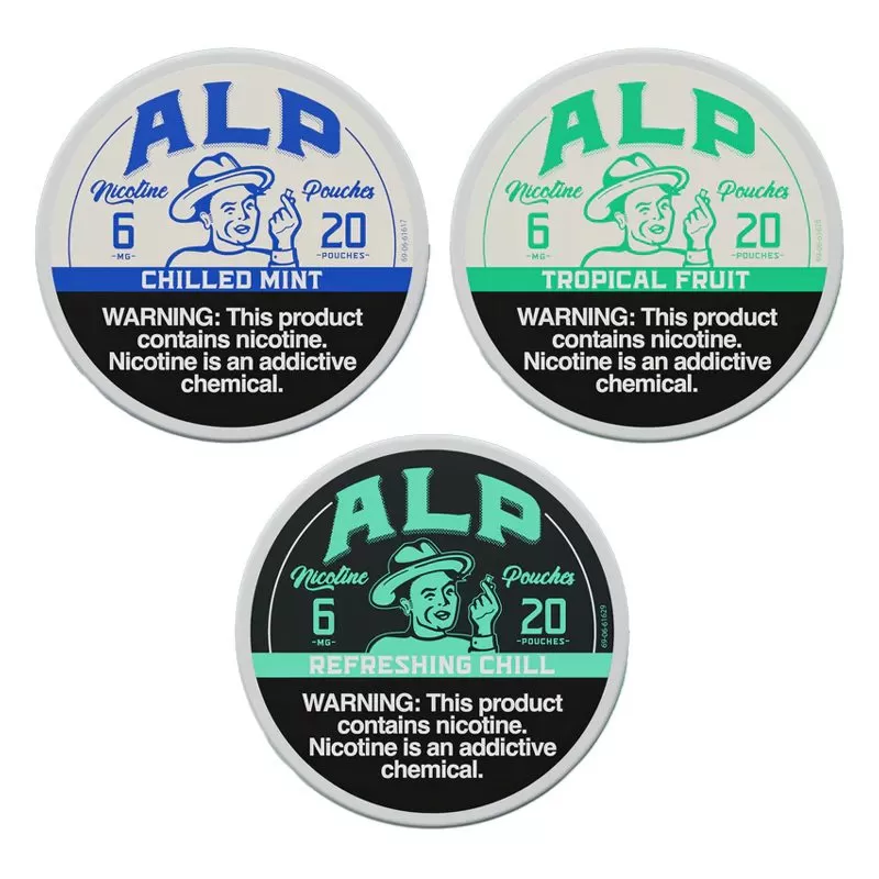 ALP Nicotine Pouches - 9mg - Chilled Mint, 9mg - Mountain Wintergreen