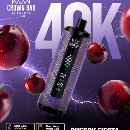 Al Fakher Crown Bar Mega Max 40K - Cherry Fiesta - Crownbar Vape