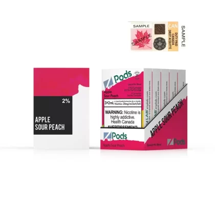 ZPODS – APPLE SOUR PEACH - Nicotine Strength#20 MG