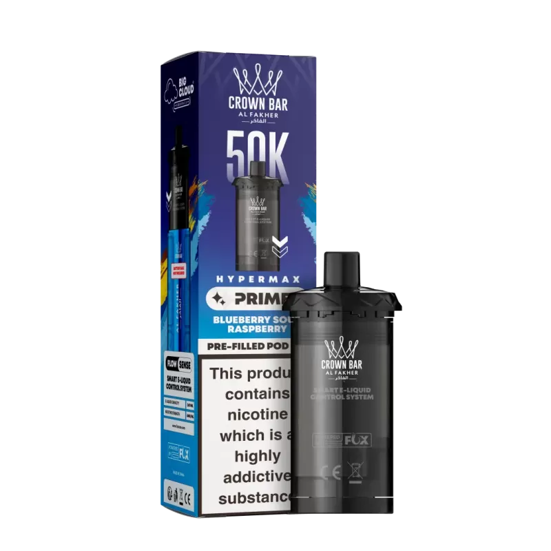 Al Fakher Hypermax Prime 50K Prefilled Pod Refills - Blueberry Sour Raspberry - Image 3