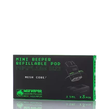 WIZVAPOR Mini Beeper 2.0 Replacement Pods (DISCONTINUED) - Pack of 3 - 1.2 ohm 3-Colors