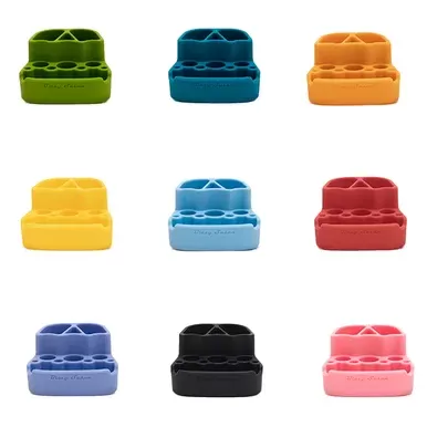 Blazy Susan Silicone Dab Station - Color#Black>Blue>Green>Orange>Pink>Purple>Red>Teal>Yellow