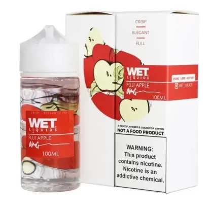 WET LIQUIDS Fuji Apple iced E-liquid 100ml - Vape Product, Vape Product