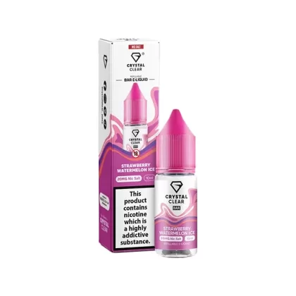 Crystal Clear Bar Salt Strawberry Watermelon Ice E Liquid 10ml - Nicotine Strength#20mg>10mg
