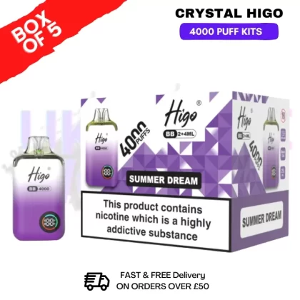 Summer Dream Crystal Higo 4000 Pod Kits Box Of 5