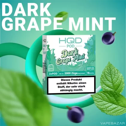 HQD Cirak 2 Pods – Dark Grape Mint - HQD Cirak / Nein / 2ml / 18mg/ml