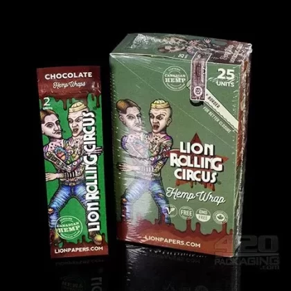 Lion Rolling Circus Chocolate Hemp Wraps 25/Box