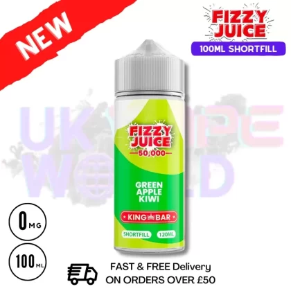 Green Apple Kiwi Fizzy Juice 100ml E-Liquid – £7.99