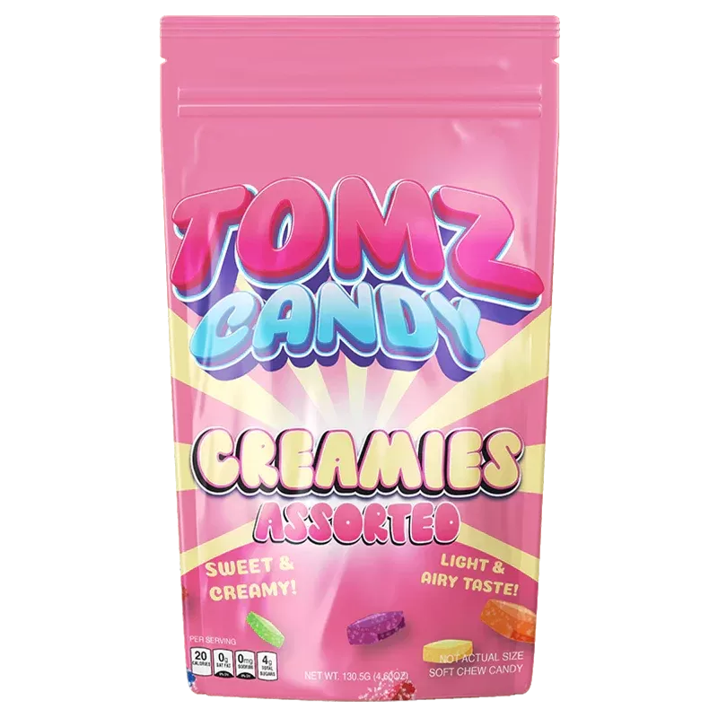 Tomz Candy – Creamies - Style#Assorted>Blue Razz>Cherry>Grape>Green Apple>Mango>Orange>White Strawnana (F7D5CB)