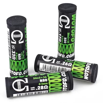 Wotofo Prebuilt Replacement Coils - Dual Core Fused Clapton 0.38ohm 5pcs
