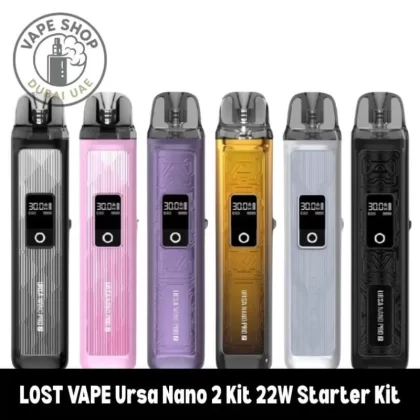 LOST VAPE Ursa Nano Pro 2 Kit 30W Pod System 1000mAh Vape Kit - Black Mecha, Classic Black (1DA78B)