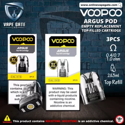 Voopoo Argus Pod Empty Replacement Top-Filled Cartridge - 0.4 ohm (3ml)