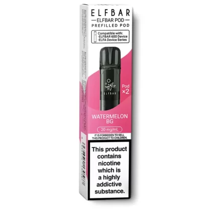 Watermelon BG Elfbar 600 Prefilled Pods - Ecigarettedirect Co