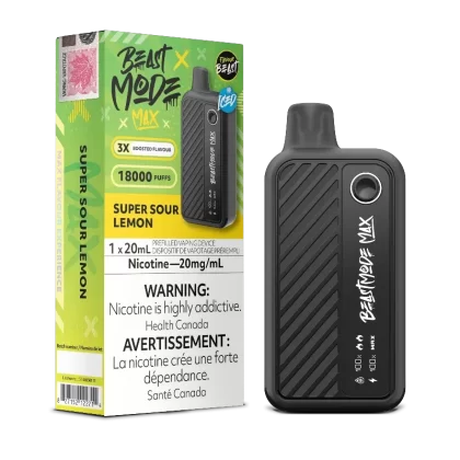 Beast Mode Max 18K Super Sour Lemon Disposable Vape